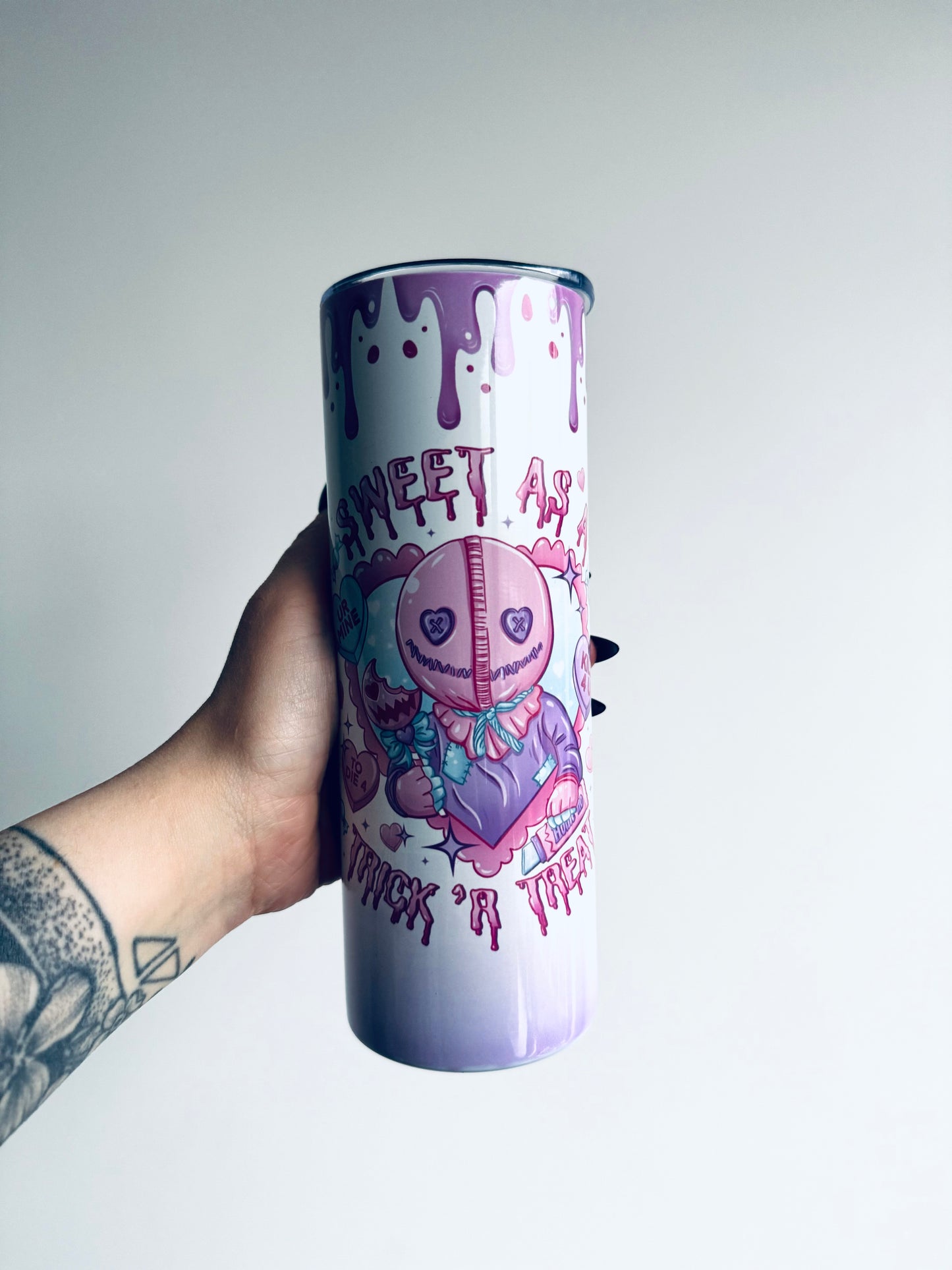 Pink Scarecrow Tumbler