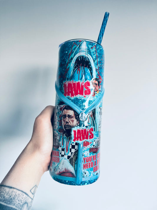 Shark Attack Zipper Tumbler whoopsie
