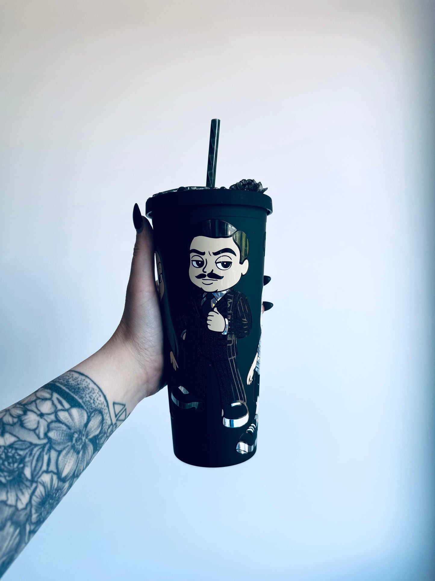 Y2K Addams 24oz Matte Black Tumbler