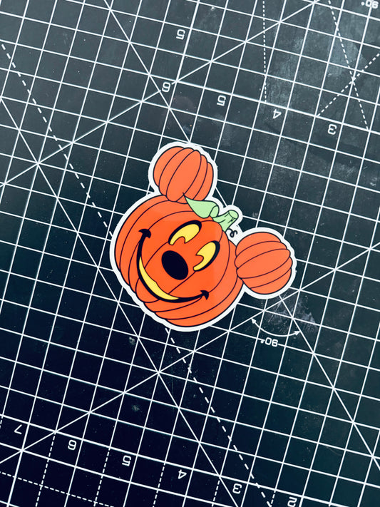 Large Mouse Pumpkin Sticker