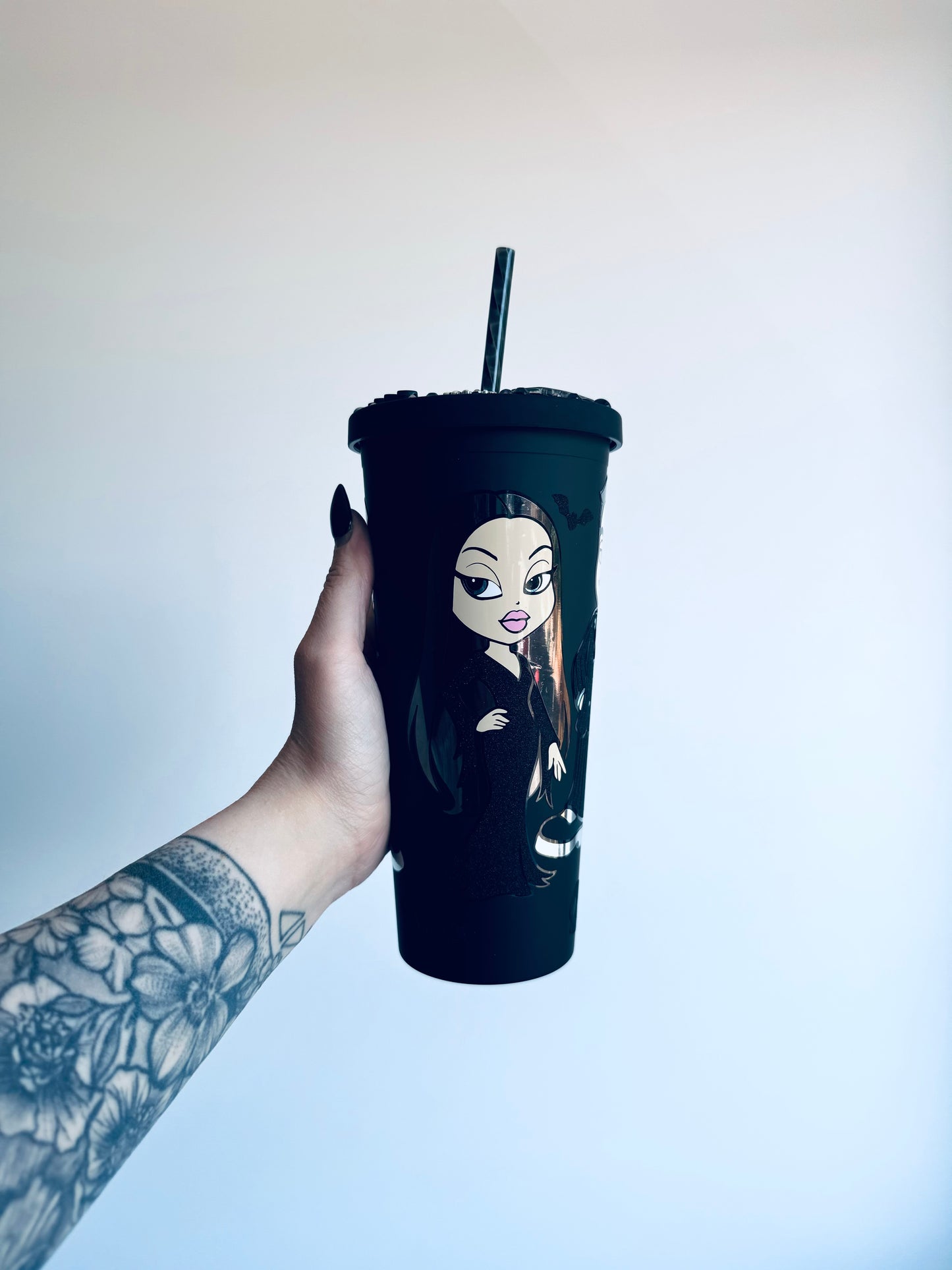 Y2K Addams 24oz Matte Black Tumbler