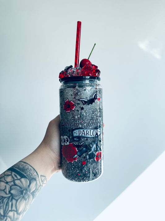 Salems Tattoo Parlour Snowglobe Tumbler