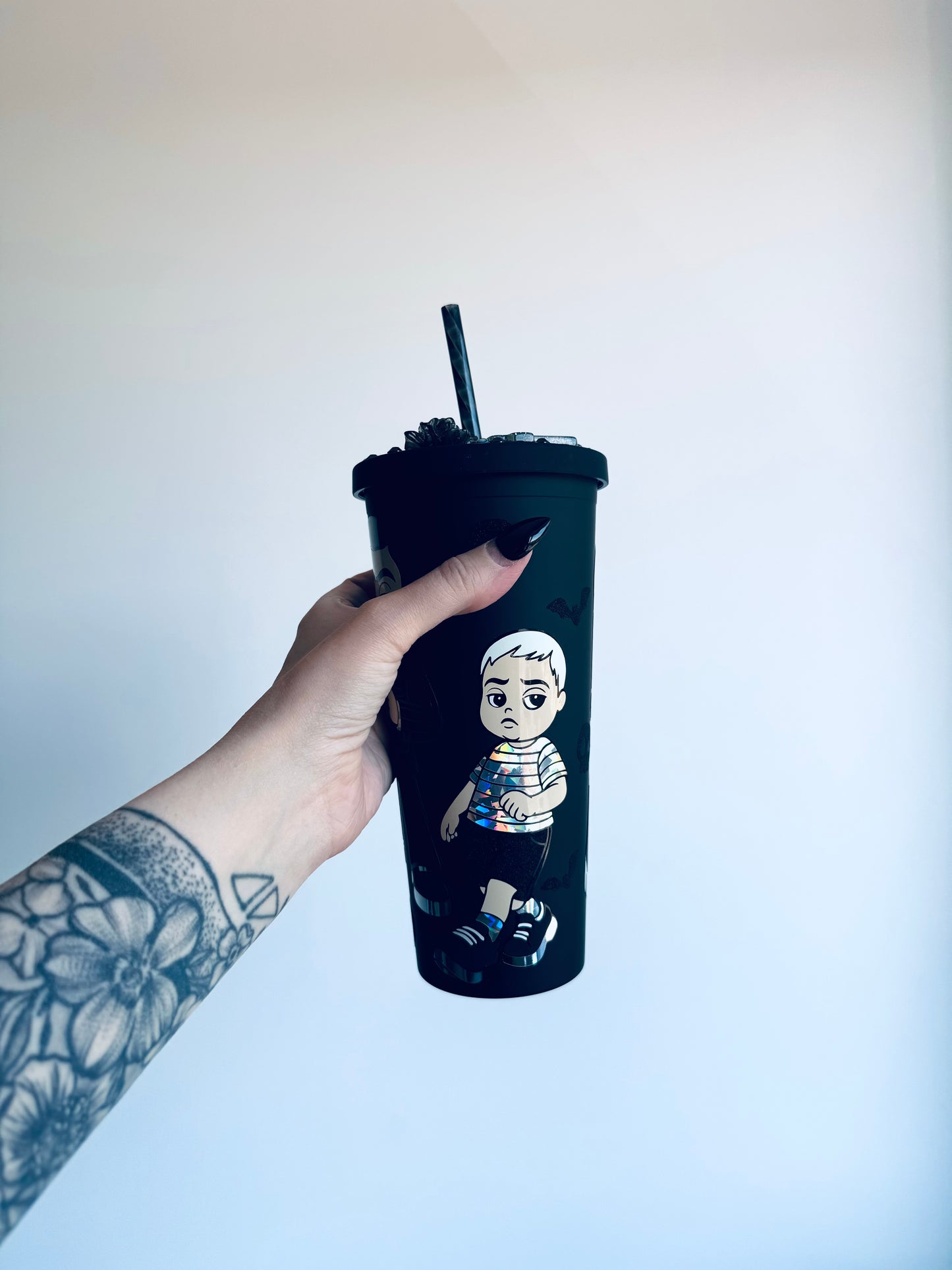 Y2K Addams 24oz Matte Black Tumbler